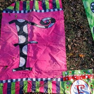 Colorful Party Banner with Letter F